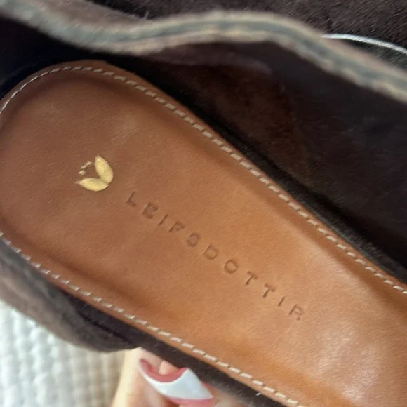 NWOT Anthropologie LEIFSDOTTIR Katrina Brown Suede Cut Out Platforms size 6.5 - Picture 8 of 8